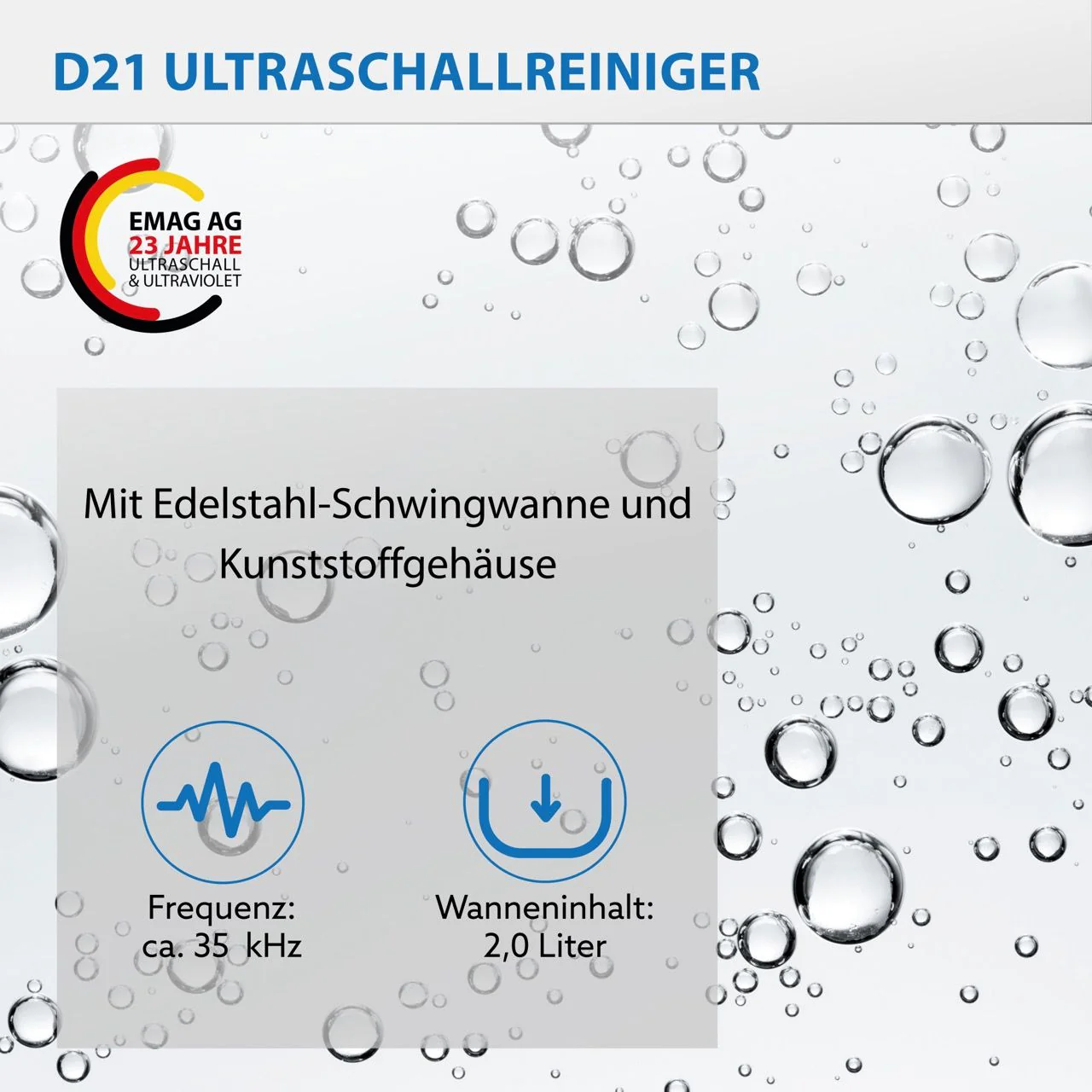 D21 Ultraschallreiniger mit Edelstahlwanne - Image 5