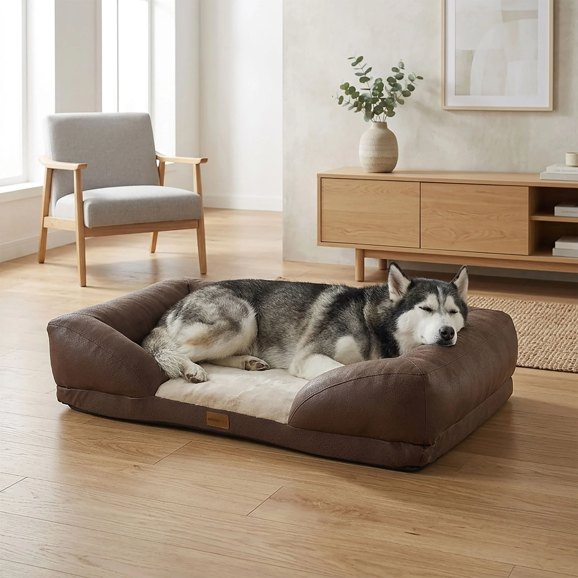 Orthopädisches Katzen- und Hundebett HUSKY Beige - Image 4